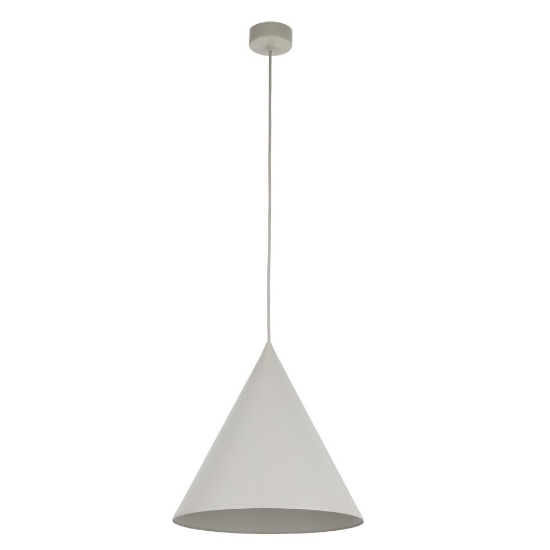 Lampada a sospensione cono 32cm beige per tavolo da pranzo